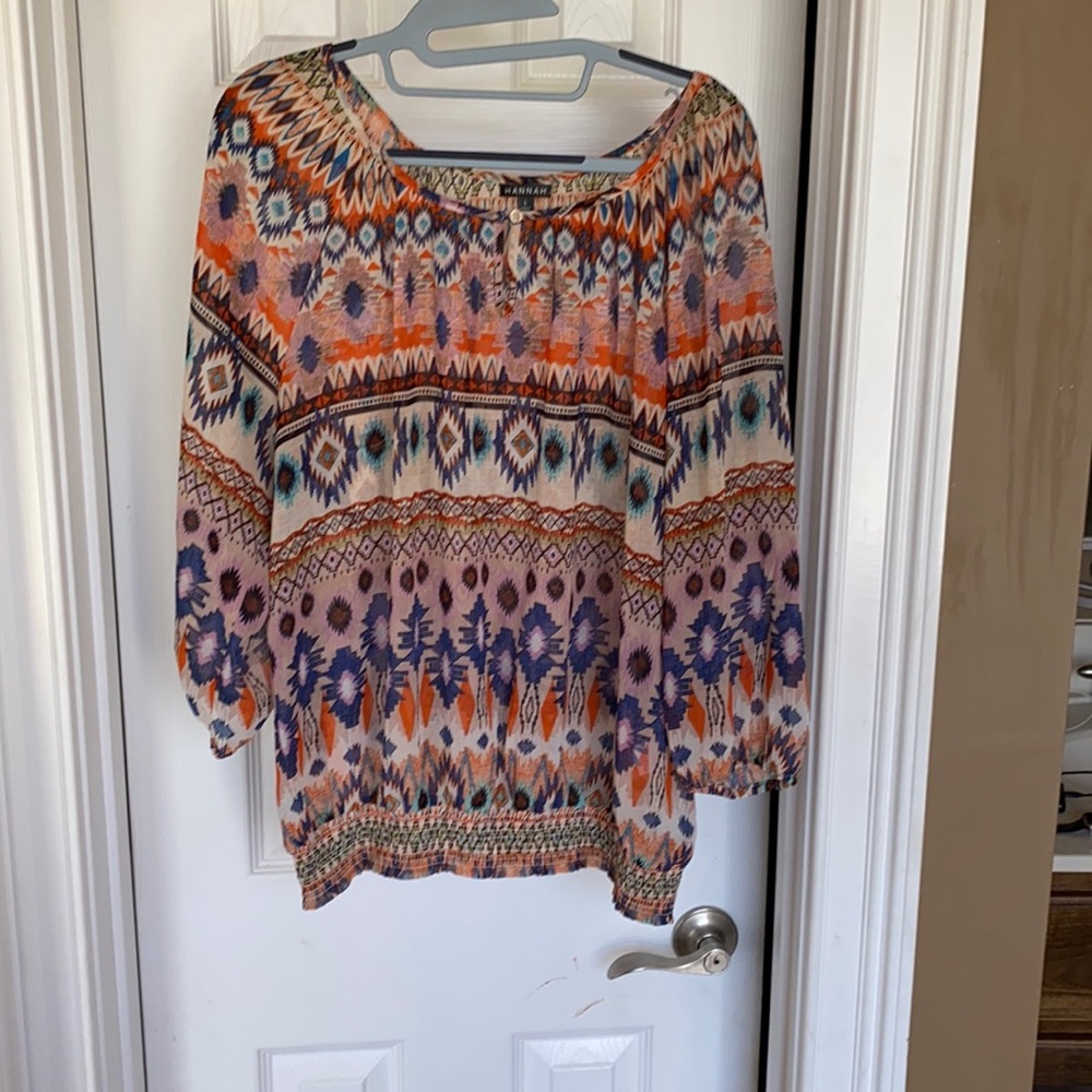 Ladies Top Shirt Large Hannah Brand
